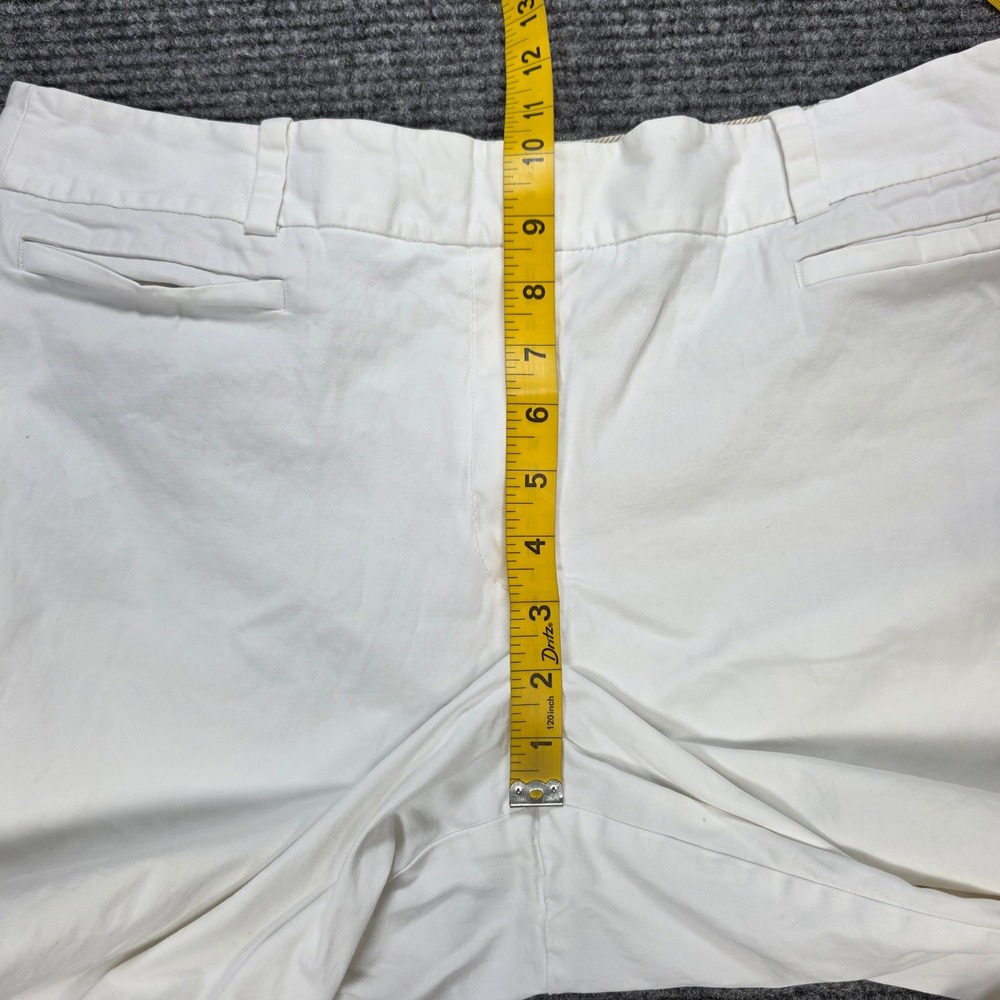 Talbots The Perfect Crop Curvy Pants Women's Size 12 White Cotton Blend Chino - Picture 6 of 8